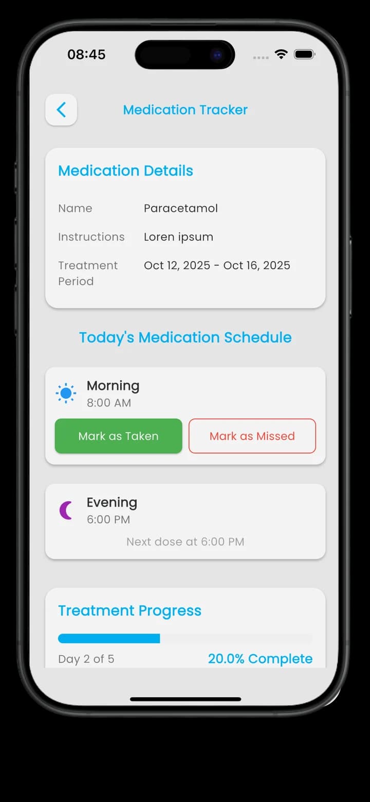 Medication tracker and daily schedule